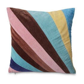 HK living Sametový polštář Striped 45 x 45 cm, multi barva, textil