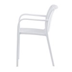 Židle jídelní, stohovatelná, bílý plast