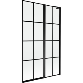 MEXEN/S - Mist L vanová zástěna 2-křídlová pravá 110 x 150, černá kratka, černá 8A9L-110-011-70-77-P