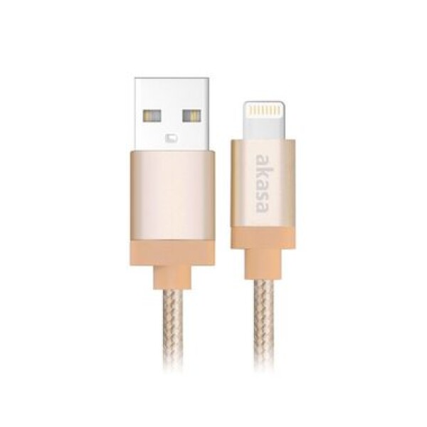 Akasa AK-CBUB31-10GL Lightning na USB, 100cm, zlatý