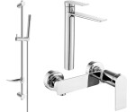 MEXEN - Zero SET umyvadlová + sprchová baterie s příslušenstvím DF70, chrom 71114DF70-00