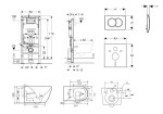 GEBERIT - Duofix Set předstěnové instalace, klozetu Gaia a sedátka softclose, tlačítko Delta01, alpská bílá SANI11CA3124B