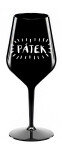 PÁTEK - černá nerozbitná sklenice na víno 470 ml