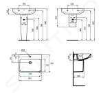 IDEAL STANDARD - i.Life B Umyvadlo 60x48 cm, s přepadem, otvor pro baterii, SmartGuard, bílá T4607HY