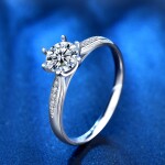 Royal Fashion stříbrný prsten HA-XJZ021-SILVER-MOISSANITE-ZIRCON Velikost: 7 (EU: 54-56)