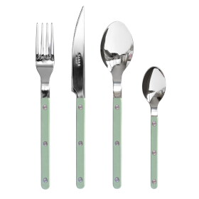 SABRE PARIS 4-dílná sada příborů Bistrot Brillant – Asparagus, zelená barva, kov, plast