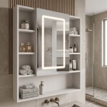 REA - Zrcadlová skříňka s LED osvětlením Luna 70x80cm REA-M0405