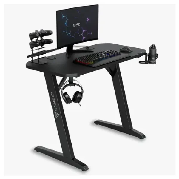 SENSE7 Nomad Basic černá / Herní stůl / 120 x 60 cm (5902659844514)