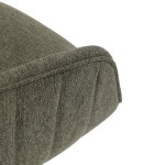 Židle jídelní a konferenční, zelená látka, černé kovové nohy, otočný mechanismus