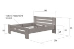 BRADOP Manželská postel Claudia L207