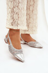 Dámské sandály s pletením na klíně stříbrné Nivorra 39