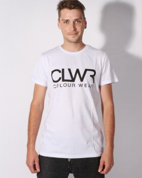 Colour Wear Wear CLWR white pánské tričko krátkým rukávem