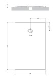 OMNIRES - AQUAPURE litý mramor - vanička protiskluzová, 90 x 140 cm, bílá mat AQUAPURE90-140BM