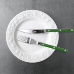 SABRE PARIS 4-dílná sada příborů Bistrot Brillant – Green, zelená barva, kov