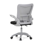 Kancelářská židle, tmavě šedá síťovina, šedý plast, kolečka na tvrdé podlahy