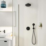 GROHE - Vitalio Start Sprchový set s termostatem pod omítku, průměr 25 cm, 2 proudy, matná černá 348832430