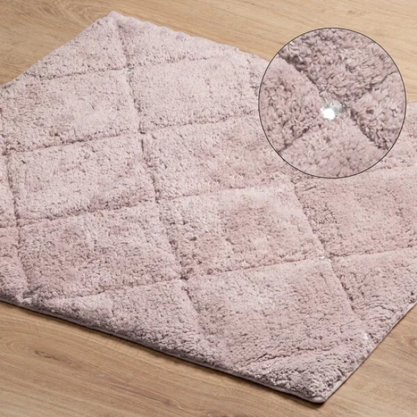 DumDekorace Luxusní koberec CHIC s krystaly - starorůžový Šířka: 60 cm | Délka: 90 cm