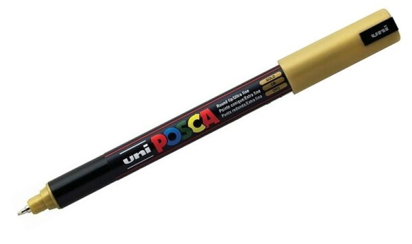 Akrylový popisovač Uni Posca 1MR 0,7 mm trubičkový hrot, zlatý 25