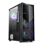 1stCOOL MONSTER EVO černá / PC skříň / Mid Tower / ATX, micro-ATX, Mini-ITX / 2x RGB ventilátor / USB 3.0 (ML-MONSTER-EVO)