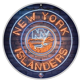 Mustang Cedule New York Islanders NHL 22" Round Neon De