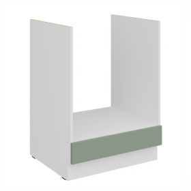 Spodní skříňka pro vestavnou troubu Aria 60 D GAZ BB Barva korpusu: Bílá, Barva dvířek: SA - Aquamarine AFM