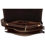 Stylová v pevném provedení dámská kožená crossbody Sajmon, tmavě hnědá