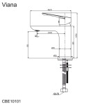 MEREO - Umyvadlová stojánková baterie, Viana, s clic-clac CH03VS, chrom CBE10104C