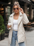 Dámská přechodná bunda TY5587 krémová - FashionStreet XXL