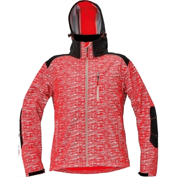 CRV Cerva Bunda KNOXFIELD PRINTED softshellová pánská s reflektivním potiskem červená M červená