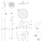 Kielle - Harmonia Sprchový set s baterií pod omítku, pro 2 spotřebiče, s příslušenstvím EcoSpare a tělesem, chrom 20623SP80