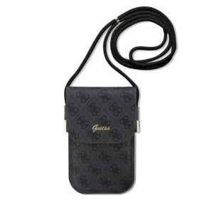 Pouzdro Guess PU 4G Metal Logo Script Phone Bag černé GUOWBP4SNSK
