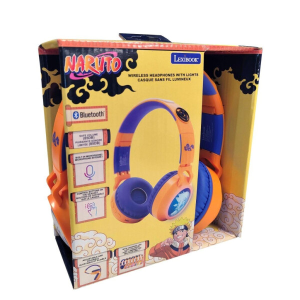 Lexibook 3D bezdrátová sluchátka Naruto se světelnými efekty a limitem hlasitosti - Alltoys Lexibook