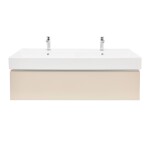 Koupelnová skříňka s umyvadlem SAT Feel 120x30x46 cm pískově béžová mat SATFEEL120BEU2B SATFEEL120BEU2B
