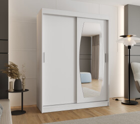 Šatní skříň Abi Rossa Rozměry: 150 cm, Barva korpusu + barva dveří: Bílá + Bílá