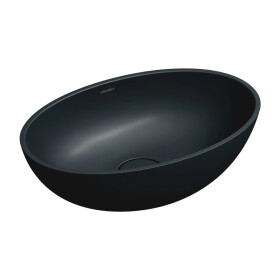 OMNIRES - SHELL M+ umyvadlo na desku, 50 x 32 cm, černá lávově matná SHELL500UNBLV