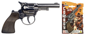 Revolver kovbojský stříbrný kovový - Alltoys Gonher