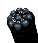 UNI PIN liner sada 9 ks černá tuba různé hroty