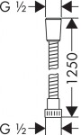 HANSGROHE - Hadice Sprchová hadice 125 cm, chrom 28262000