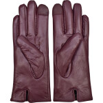Semiline Dámské kožené antibakteriální rukavice P8205-3 Crimson XL
