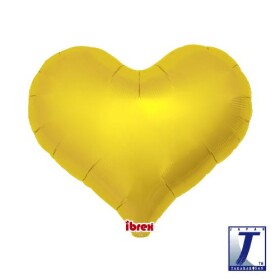 Balónek srdce zlaté metalické 63 cm Balónek srdce zlaté metalické 63 cm