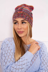Fleecová čepice Klaudia K255 oranžová+červená UNI