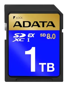 ADATA 1 TB černá / Paměťová karta / SDXC / SD 8.0 Express / čtení: 1600 MB/s / zápis: 1200 MB/s (SD1TEX3L2-C)