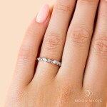 Royal Fashion prsten 14k zlato Vermeil GU-DR23094R-ROSEGOLD-MOONSTONE-TOPAZ Velikost: 9 (EU: 59-60)