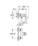 GROHE - Dice Sprchová baterie, matná černá 1018742430