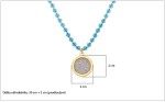 Exkluzivní náhrdelník s medailonkem Salvatici, Světle modrá 39 cm + 5 cm (prodloužení)