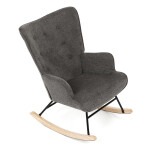 Houpací křeslo, šedá, látka, AK-373 GREY2