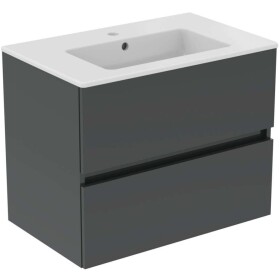 IDEAL STANDARD - Eurovit+ Skříňka s umyvadlem, 55x70x44 cm, 2 zásuvky, tmavě šedá R0573TI