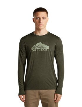 Pánské merino triko dlouhý rukáv ICEBREAKER Mens Merino 150 Tech Lite LS Tee AorakiExplor, Dark Loden velikost: XL