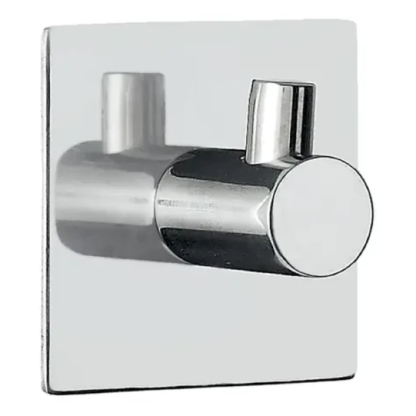 Spirella METI hranatý samolepící háček lesklá nerezová ocel / 45 x 45 mm (7610583139832)