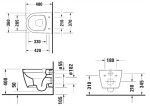 DURAVIT - ME by Starck Závěsné WC, Rimless, HygieneGlaze, matná bílá 253009AC00
